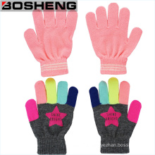95%Acrylic Children Stretch Winter Knitted Magic Gloves